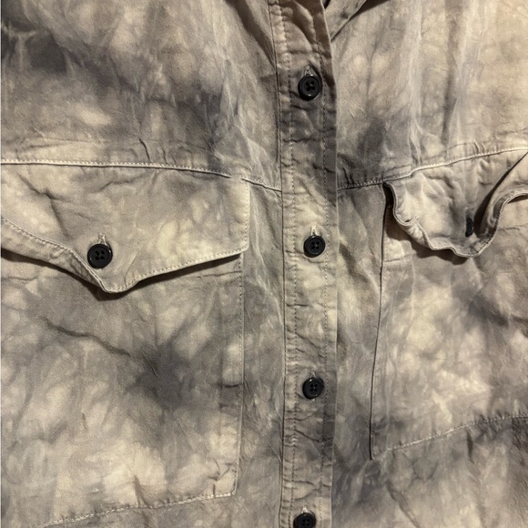 SANCTUARY Women’s Gray Tie-Dye Long Sleeve Button-down Shirt Size Medium - Picture 3 of 5